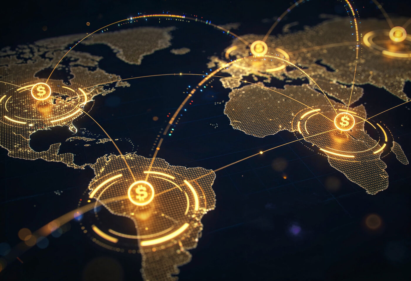 Global payments network visualization